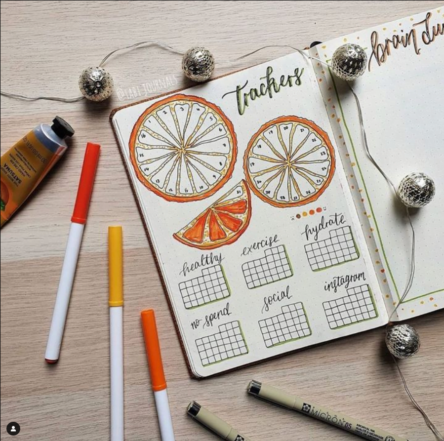 bullet journal tracker ideas